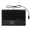 Icy Box KeySonic Mini klaviatūra, smart touchpad, USB 2.0, Juodas