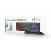 Gembird | 3-in-1 Backlight Desktop Set | KBS-UML-01 | Klaviatūra, Pelė and Pad Set | su laidu | su pele | US | Juodas