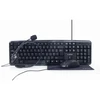 Gembird | 4-in-1 Multimedia office set | KBS-UO4-01 | Klaviatūra, Pelė, Pad and Ausinės Set | su laidu | su pele | US | Juodas