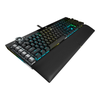 Corsair Klaviatūra | K100 RGB | Mechaninė klaviatūra žaidimams | su laidu | Nordic | Juodas | USB Type-A | CORSAIR OPX Optical-Mechaninė