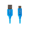 LANBERG CA-USBO-21CU-0010-BL Premium laidas USB-C M A M 2.0 1M Mėlyna Super Charge