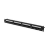 LANBERG patch panel 24 port 1U cat.6A UTP juodas