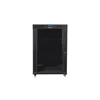 LANBERG FF01-8022-12BL laisvai pastatomas stovas 19 colių savaime surenkamas plokščias paketas 22U/800x1000mm juodas stiklinių durų LCD