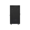 LANBERG FF01-8227-12BL laisvai pastatomas stovas 19 colių savaime surenkamas plokščias paketas 27U/800x1200mm juodas stiklinių durų LCD