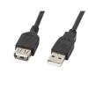 LANBERG CA-USBE-10CC-0018-BK extension cable USB 2.0 AM-AF 1.8m juodas