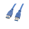 LANBERG CA-US3E-10CC-0030-B extension cable USB 3.0 AM-AF 3m mėlynas