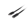 Lanberg | USB-C M/F 3.1 kabelis | CA-USBE-20CC-0015-BK