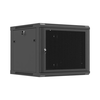 Lanberg sieninė rack spintelė 19" 9U 600x600 juoda perforuotos durys