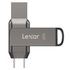 Lexar | 2 viename USB atmintinė, kurios skaitymo greitis siekia 100 MB/s | „JumpDrive Dual Drive D400“ | 32 GB | C ir A tipo USB 3.1 | Pilkas