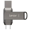 Lexar | 2 viename USB atmintinė, kurios skaitymo greitis siekia 130 MB/s | „JumpDrive Dual Drive D400“ | 64 GB | C ir A tipo USB 3.1 | Pilkas