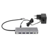 LMP USB-C Hub USB 3.0 (3.1 Gen 1) jungtys 4 kiekis, Aliuminio, USB 3.0 (3.1 Gen 1) Type-C jungtys 3 kiekis, Kosminė pilka