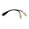 LogiLink Prisijungti | Audio Adapteris 3.5 Stereo 4-Pin Female to 2 x 3.5 Stereo Male | 4 kontaktų 3,5 mm stereo lizdas | 2 x 3 kontaktų stereo moteriškas lizdas
