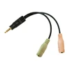 LogiLink Prisijungti | Garso lizdo adapteris, 4 kontaktų, 3,5 mm stereofoninis kištukas iki 2x 3,5 mm moteriškas | 0,15 m