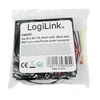 Logilink ventiliatorius 80*80*25, akrilas, su 4 LED'ais, juodas