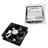 Logilink ventiliatorius 80*80*25, akrilas, su 4 LED'ais, juodas