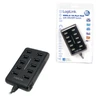 LOGILINK UA0125 LOGILINK – 10 prievadų USB2.0 šakotuvas su jungikliu ON / OFF