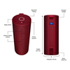 Bluetooth kolonėlė Logitech Ultimate Ears Megaboom 3, Raudona
