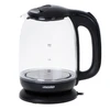 Mesko | Virdulys | MS 1302b | Electric | 2200 W | 1.7 L | Glass | 360° rotational base | Juodas
