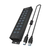 Raidsonic | 20-in-1 USB HUB su maitinimo šaltiniu, įjungimo/išjungimo mygtuku ir tvirtinimo laikikliais | IB-HUB1720-U3