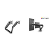 Laikiklis ICY BOX IB-MS304-T, Monitorius stovas su staliniu pagrindu, dviem ekranams, dydis iki 27'' | Raidsonic