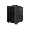 LANBERG FF01-8015-12BL laisvai pastatomas stovas 19 colių savaime surenkamas plokščias paketas 15U/800x1000mm juodas stiklinių durų LCD