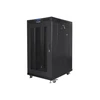 LANBERG FF01-8022-23BL laisvai pastatomas stovas 19 colių savaime surenkamas plokščias paketas 22U/800x1000mm juodas tinklinės durys LCD