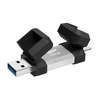 Silicon Power Dual USB Drive | Mobile C51 | 256 GB | USB Type-C/Type-A | Sidabrinis