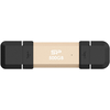 Kietasis diskas „Silicon Power DS72“ USB atmintinė 500 GB A tipo USB / C tipo USB 3.2 Gen 2 (3.1 Gen 2) Auksinė