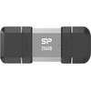 Silicon Power Dual USB Drive | Mobile C51 | 256 GB | USB Type-C/Type-A | Sidabrinis