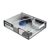 SilverStone Milo 04 Kompiuterio važiuoklė USB 3.0 x 2, Mic x1, Spk x1, Juodas, Micro ATX, Maitinimo šaltinis Komplekte Ne