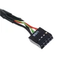 SilverStone sistemos laidas Vidinis 19 kontaktų USB 3.0 į USB 2.0 adapterio laidas 8 kontaktų, 19 kontaktų, 0,1 m, Juodas