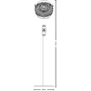 SUNRED® Indus Bright pastatomas infraraudonųjų spindulių terasos šildytuvas RSS19, 2100 W, Juodas