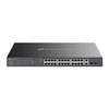 Šakotuvas TP-Link Omada ES228GMP tinklo komutatorius, valdomas L2 gigabito Ethernet (10/100/1000), maitinimas per Ethernet (PoE), Juodas