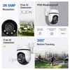 TP-LINK | Lauko apsaugos Wi-Fi kamera su pasukimu/pakreipimu | Tapo C530WS | Kupolinė | 5 MP | 3.2 mm / F1.6 | IP66 | H.264 | Micro SD, maks. 512 GB