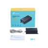 TP-LINK | PoE+ purkštuko adapteris | TL-POE160S | 10/100/1000 Mbit/s | Ethernet LAN (RJ-45) jungtys 1x10/100/1000Mbps RJ45 duomenų įvesties prievadas, 1x10/100/1000Mbps RJ45 maitinimo ir duomenų išvesties prievadas