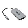 Tripp Lite USB-C dokas U444-06N-H4GUSC Vienvietis Ekranas/1xHDMI/iki 1x4K/1xUSB 3.2/RJ45/palaikymas PD 100W/Sidabrinis/Maitinimo šaltinis neįtrauktas