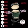 TunaBone Kamado Pro kepsninė 22", M dydis, žalia