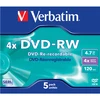 Verbatim DVD-RW 4.7GB 4X Matinis Sidabrinis jewel box - 43285