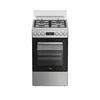 Viryklė Whirlpool Cooker | W5G8LMX | Hob type Gas | Oven type Electric | Stainless Steel | Plotis 50 cm | Gylis 60 cm | 60 L
