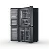 Whirlpool Šaldytuvas | WQ9I FO2BX EF | Energy efficiency class E | Free standing | Side by side | Height 187.6 cm | No Frost system | Šaldytuvas net capacity 355 L | Šaldiklis net capacity 237 L | Ekranas | 41 dB | Juodas