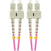 LANBERG šviesolaidinis laidas MM SC/UPC-SC/UPC dvipusis 1m LSZH om4 50/125 3.0mm violetinis