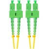 LANBERG šviesolaidinis patchcord SM SC/APC-SC/APC dvipusis 10m LSZH g657a1 3.0mm geltonas