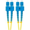 LANBERG šviesolaidinis laidas SM SC/UPC-SC/UPC dvipusis 10m LSZH g657a1 3.0mm geltonas