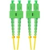 LANBERG šviesolaidinis patchcord SM SC/APC-SC/APC dvipusis 15m LSZH g657a1 3.0mm geltonas