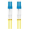 LANBERG šviesolaidinis patchcord SM LC/UPC-LC/UPC dvipusis 2m LSZH g657a1 3.0mm geltonas