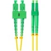 LANBERG šviesolaidinis patchcord SM SC/APC-LC/APC dvipusis 2m LSZH g657a1 3.0mm geltonas