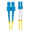 LANBERG šviesolaidinis patchcord SM SC/UPC-LC/UPC dvipusis 2m LSZH g657a1 3.0mm geltonas