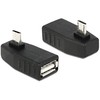 Delock Adapteris USB micro-B Stecker > USB 2.0-A Buchse OTG 270° gewinkelt