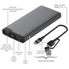 4Smarts Išorinė baterija VoltHub Pro 10000mAh 22.5W su Quick Charge, PD, gunmetal spalvos *Select Edition*