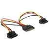 DELOCK Kabelis Power SATA 15 Pin > 2 x SATA HDD mit Metallclip– gewinkelt